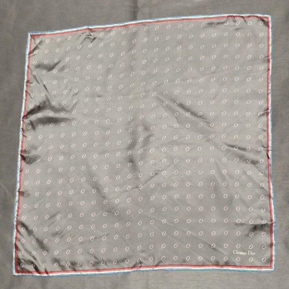 ❤️2 CHRISTIAN DIOR Pocket Square Bandana Luxurious Silk Scarf - Picture 5 of 8